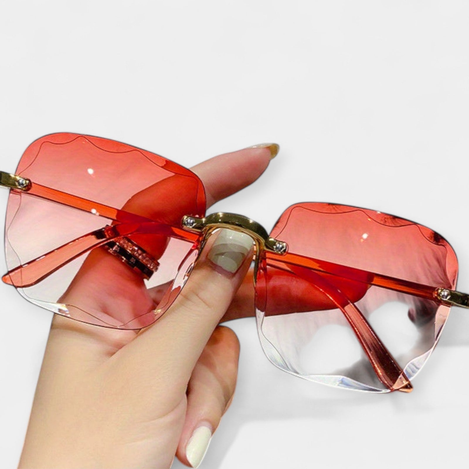 Óculos Clássicos Retro Sem Armação