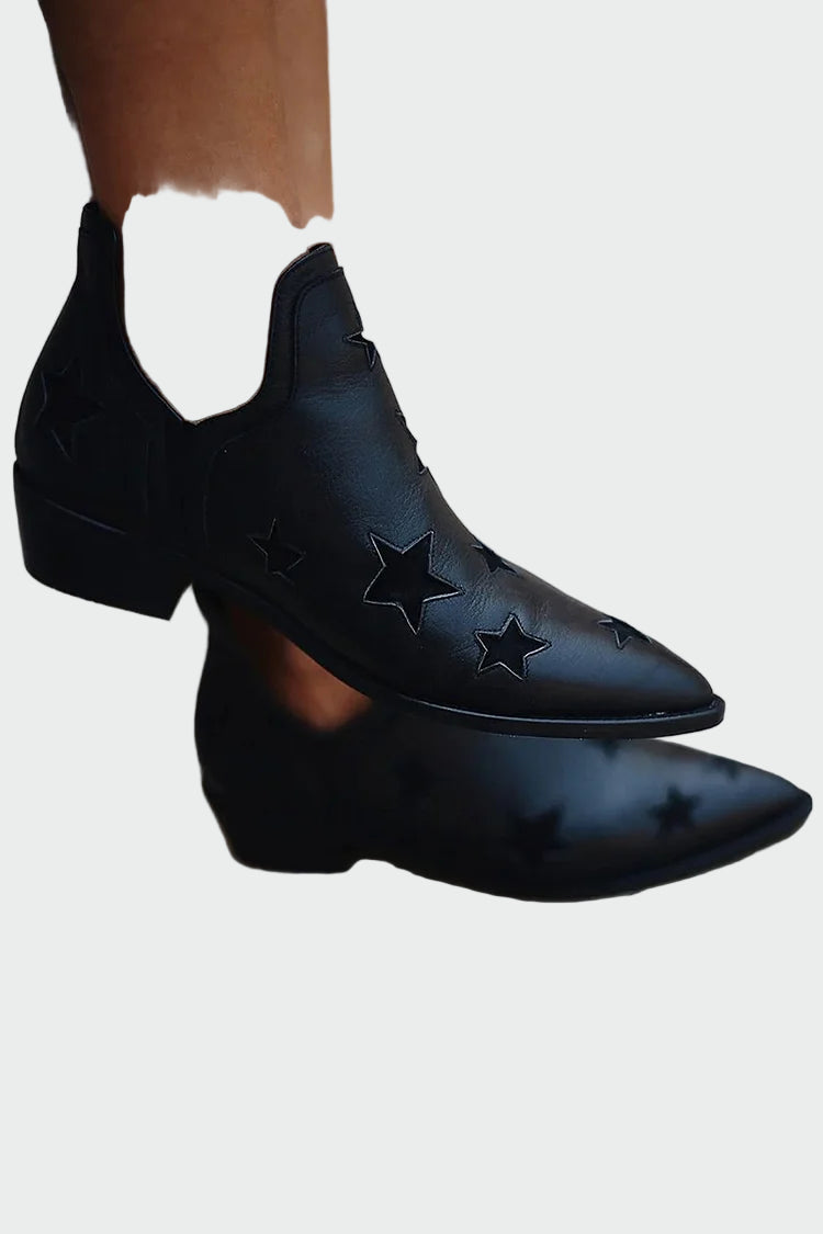 Botins cowboy com estrelas