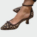 Sapatos de salto com estampa de leopardo