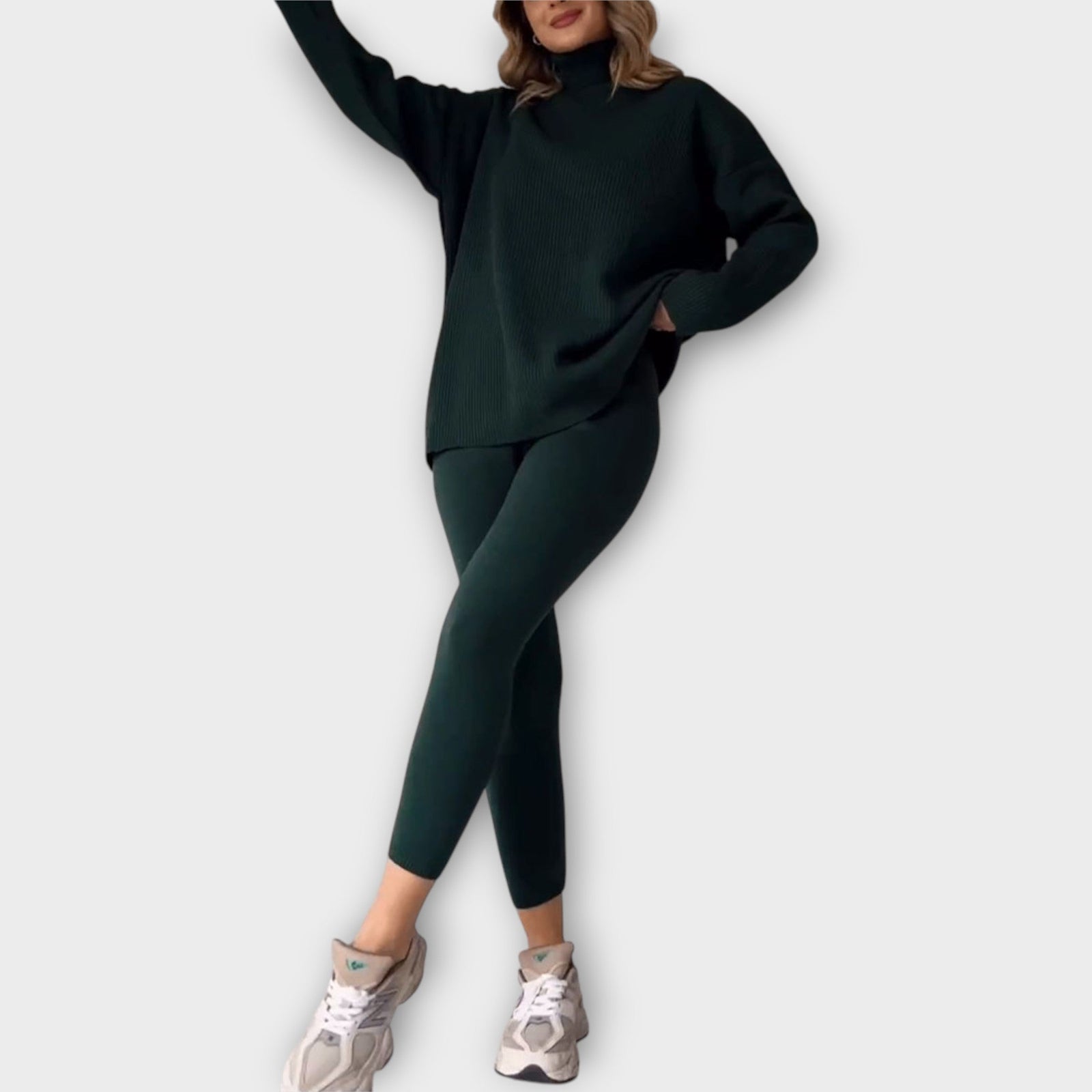 Conjunto Tricotado com Estética Moderna