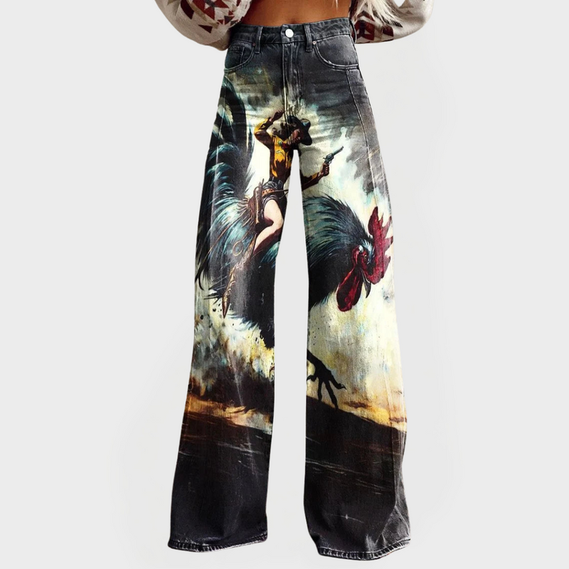 Calças de ganga artísticas