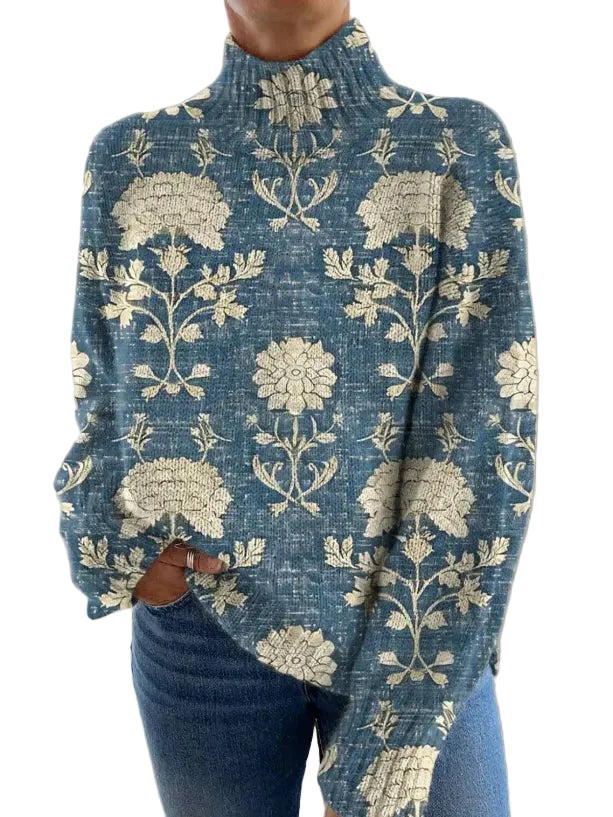 Teresa – Camisola de Malha com Padrão Floral