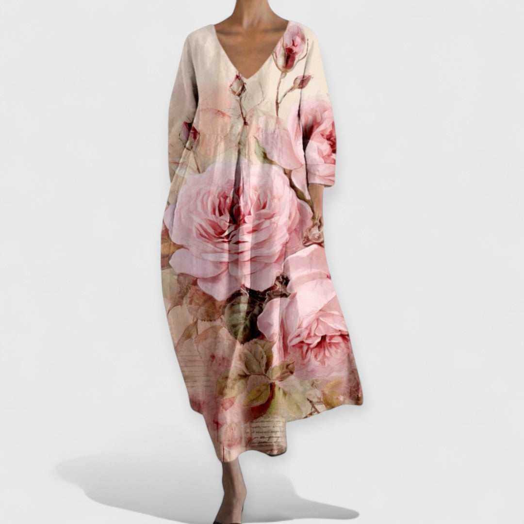 Vestido Luxuoso com Decote em V