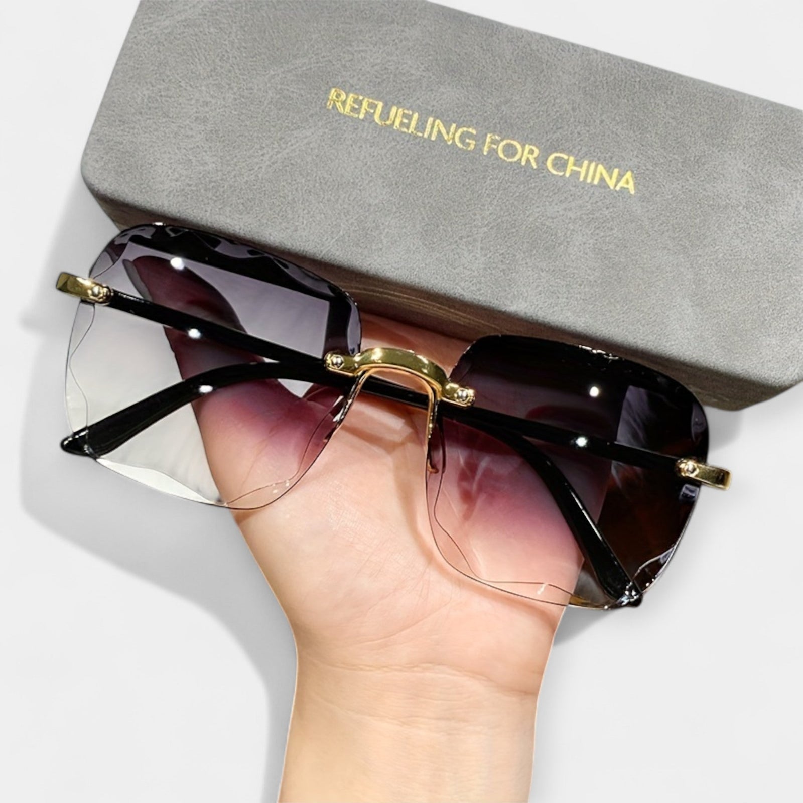 Óculos Clássicos Retro Sem Armação