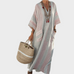 Kaftan com Riscas e Bolsos Oversized