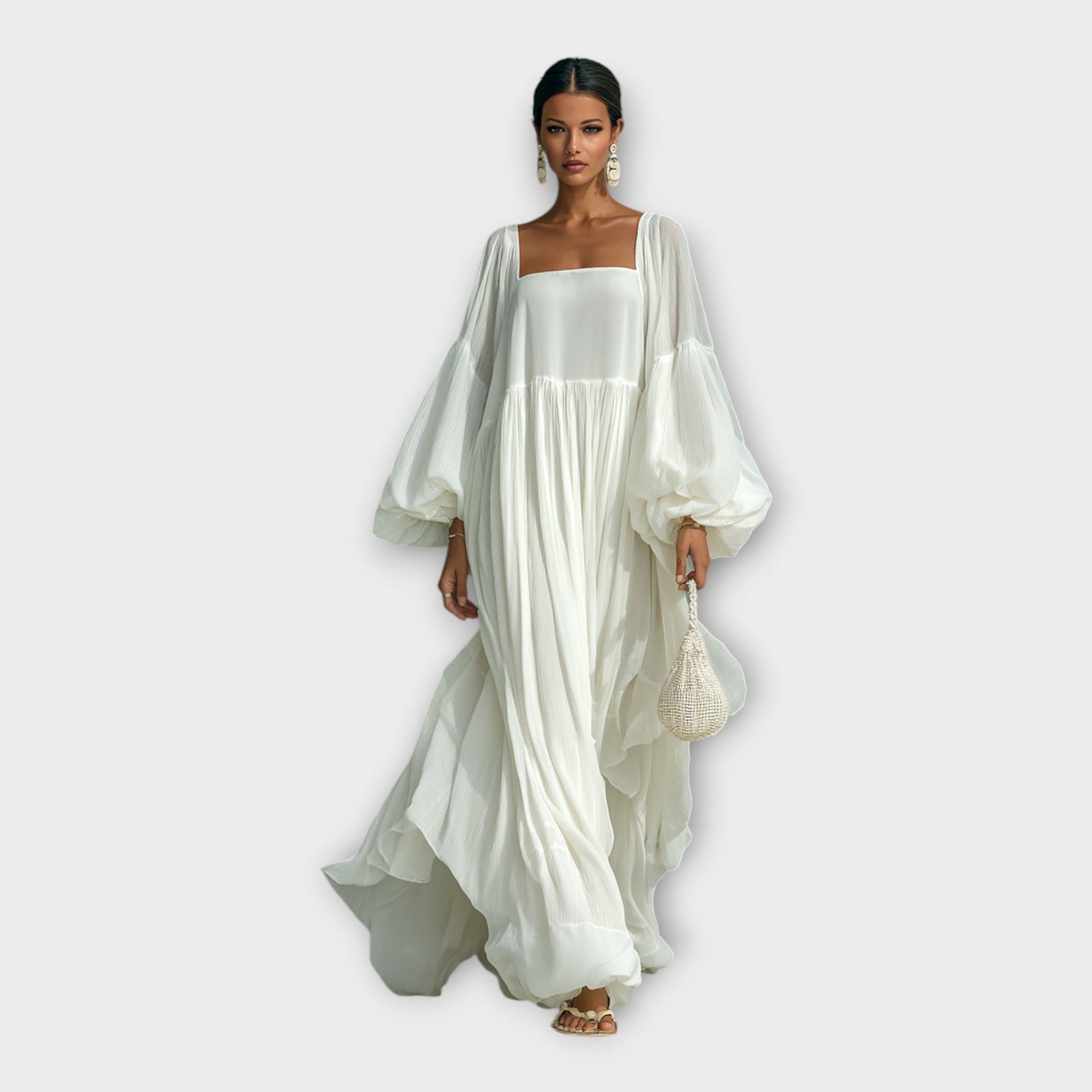 Vestido leve com estética minimalista refinada