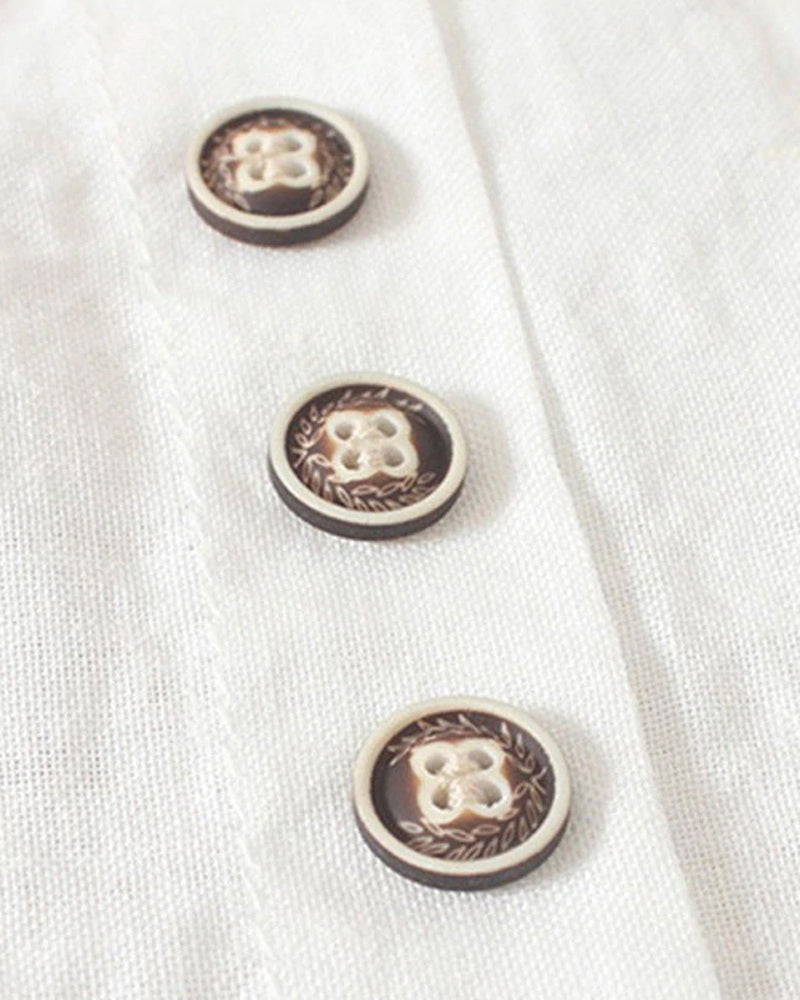 Camisola de Manga Curta com Botões