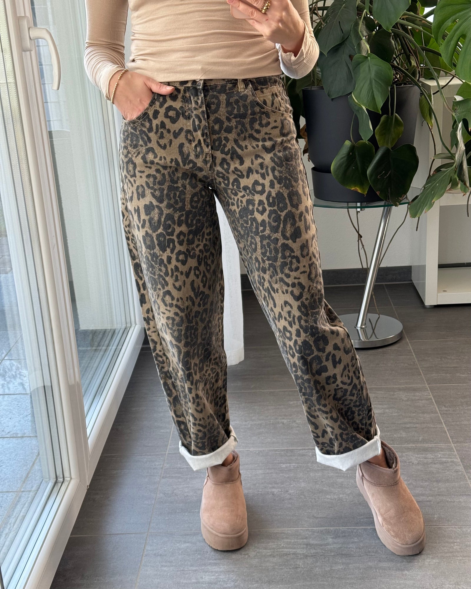 Rute | Calças Largas Padrão Tigresa