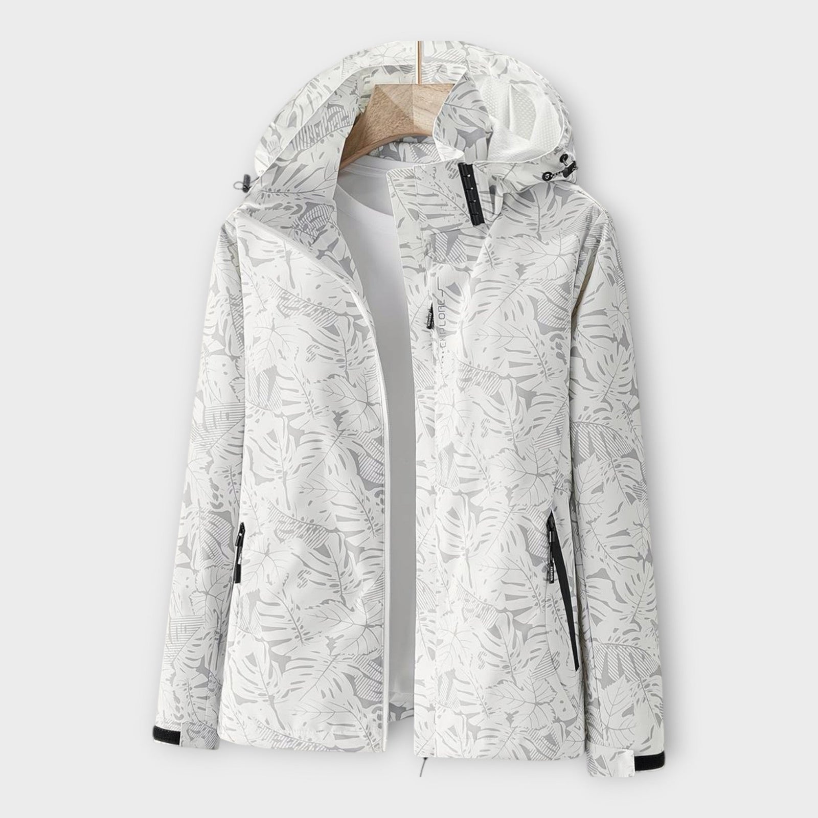 Casaco Moderno Impermeável com Capuz