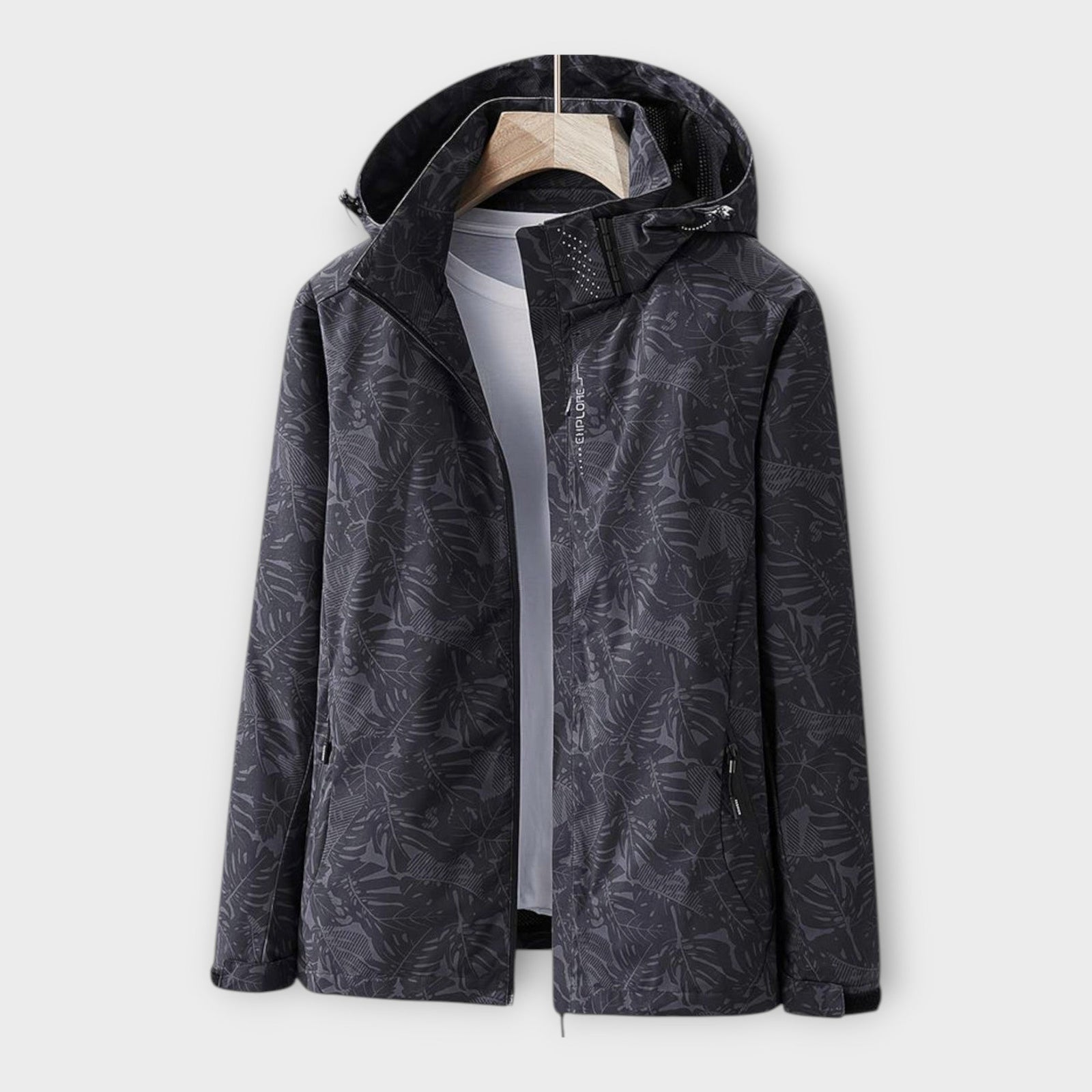 Casaco Moderno Impermeável com Capuz