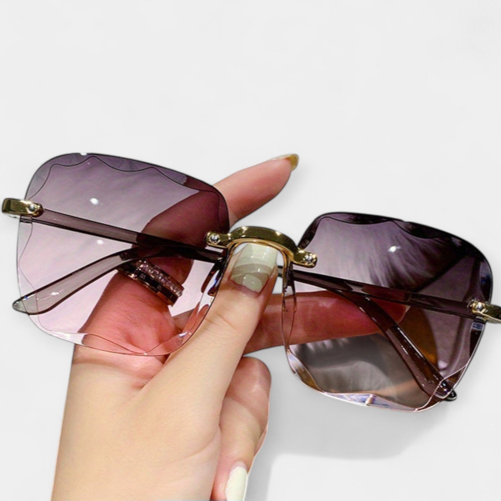 Óculos Clássicos Retro Sem Armação