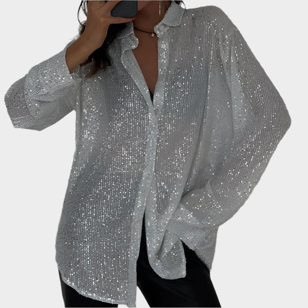 Blusa com Lantejoulas para Festa