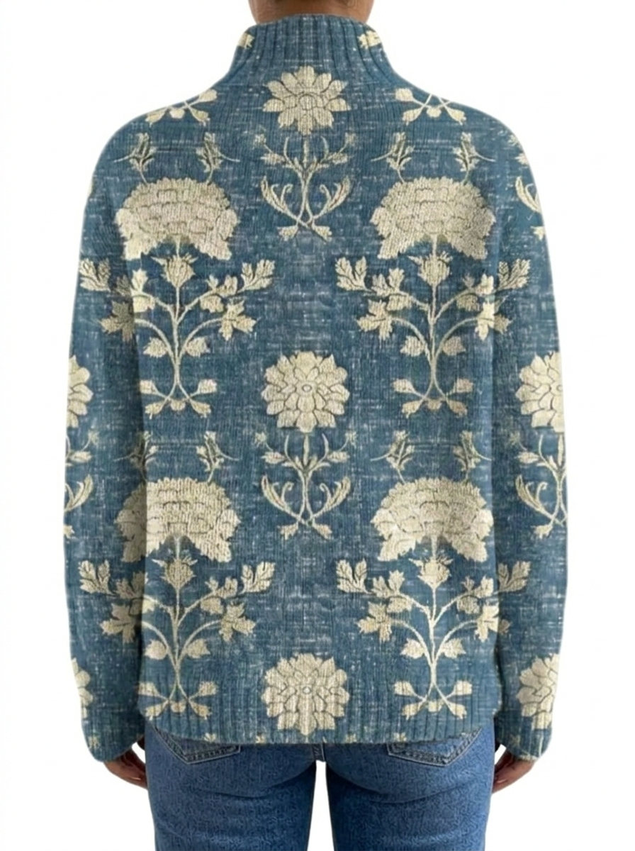 Teresa – Camisola de Malha com Padrão Floral