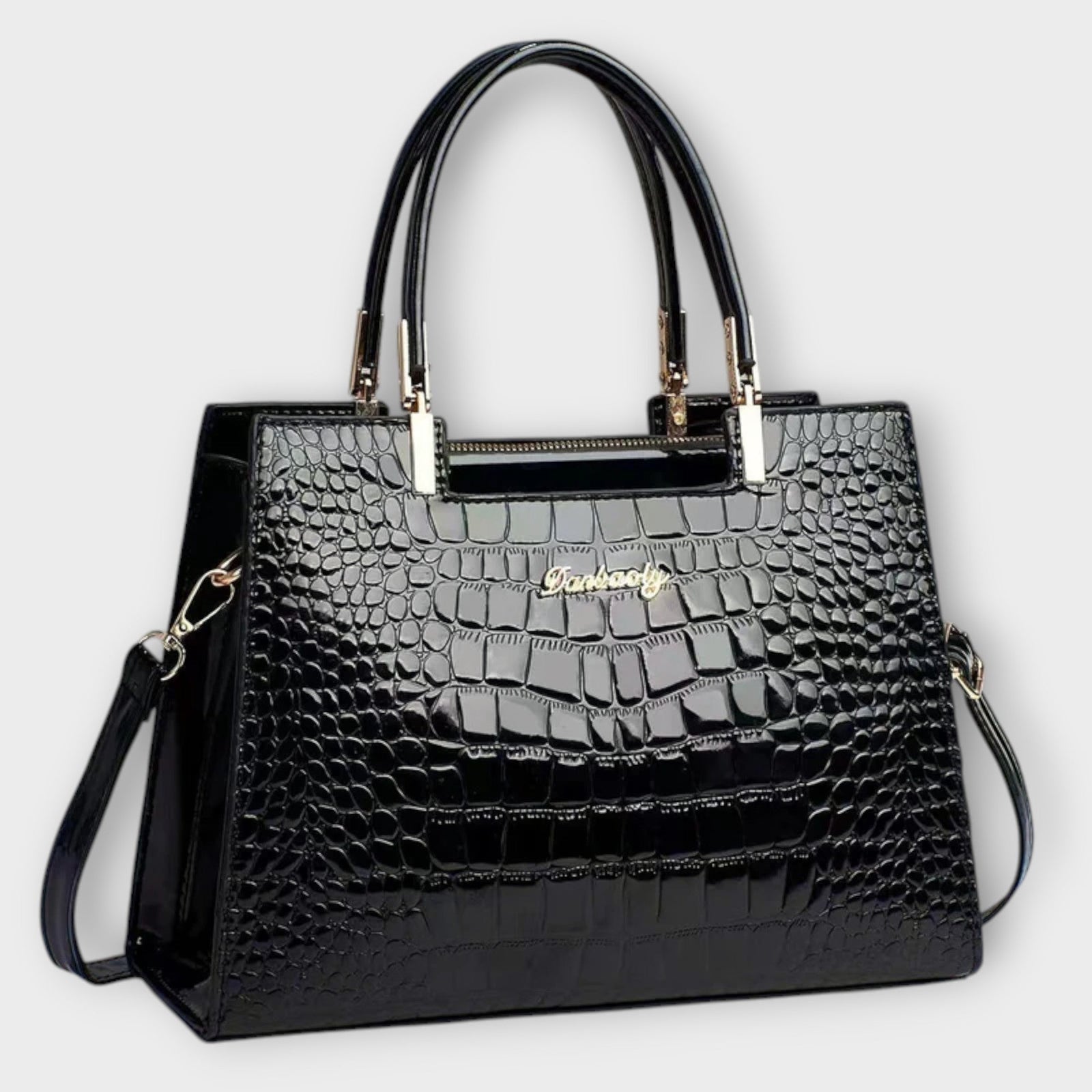 Bolsa Croco Artesanal Brilhante