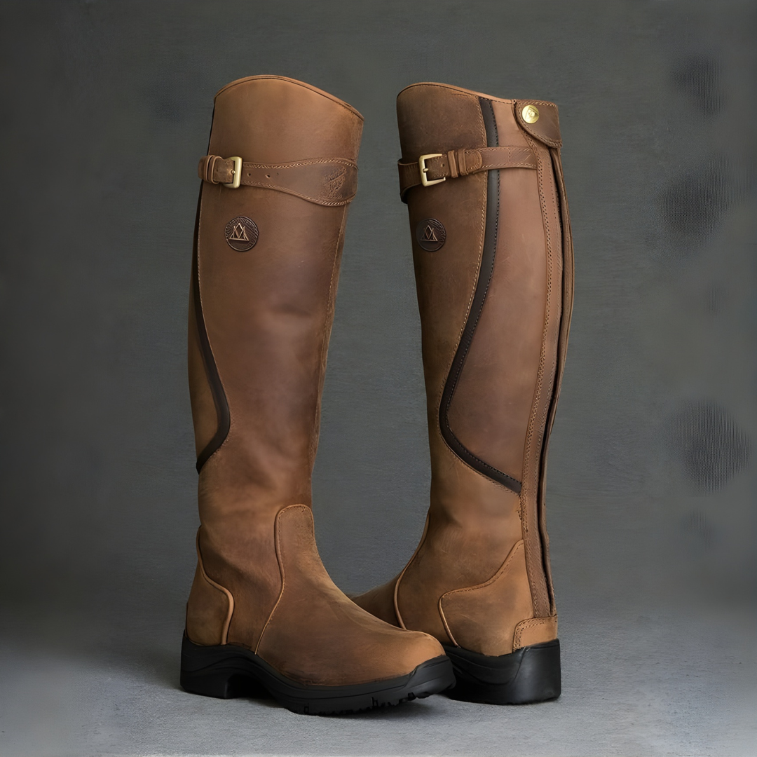 Fernanda | Botas de Couro Impermeáveis até ao Joelho