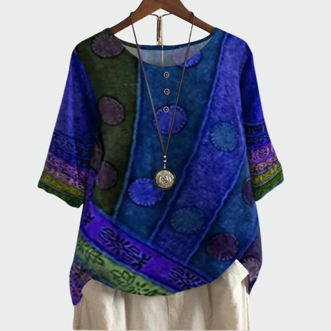 Camisola suave com design artístico