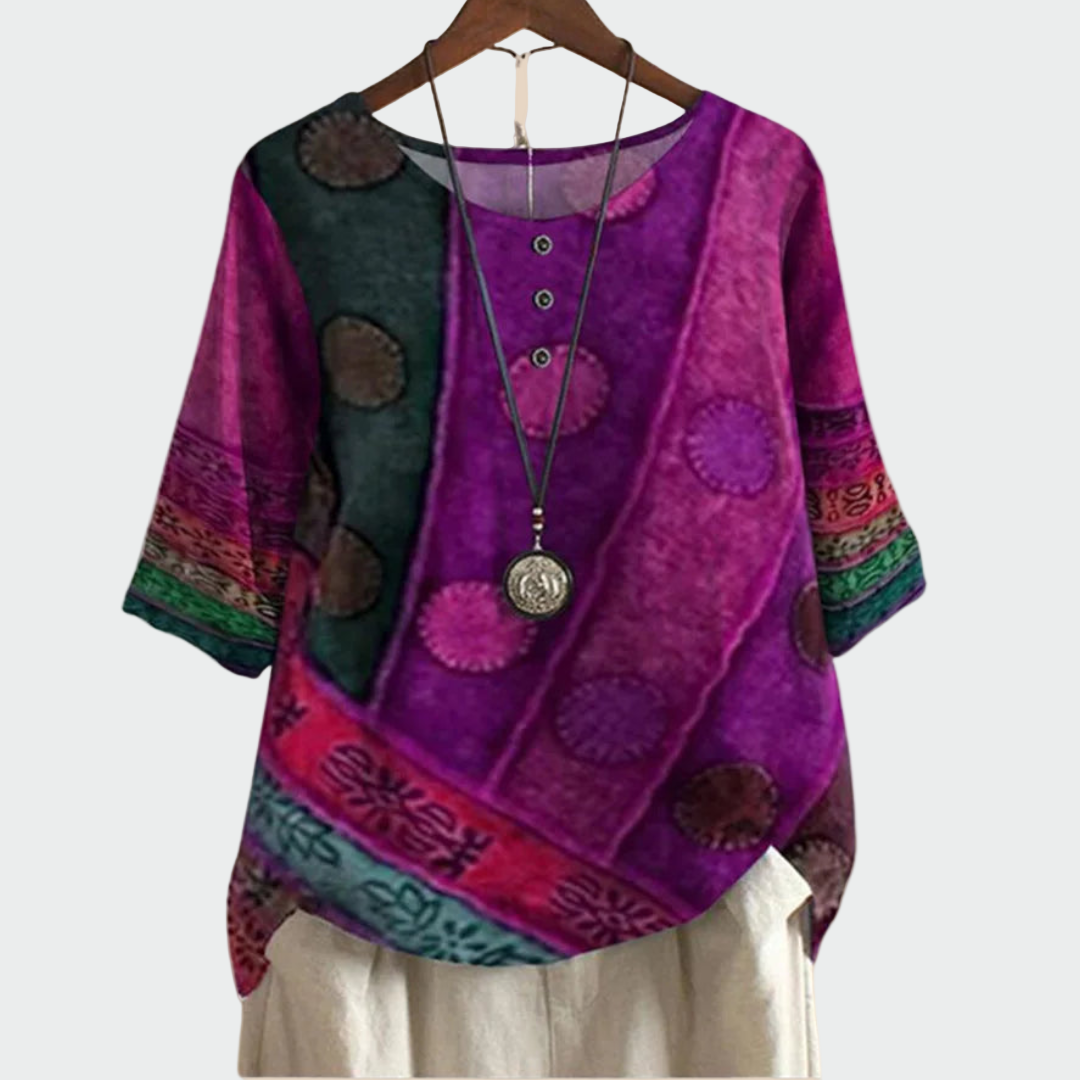 Camisola suave com design artístico