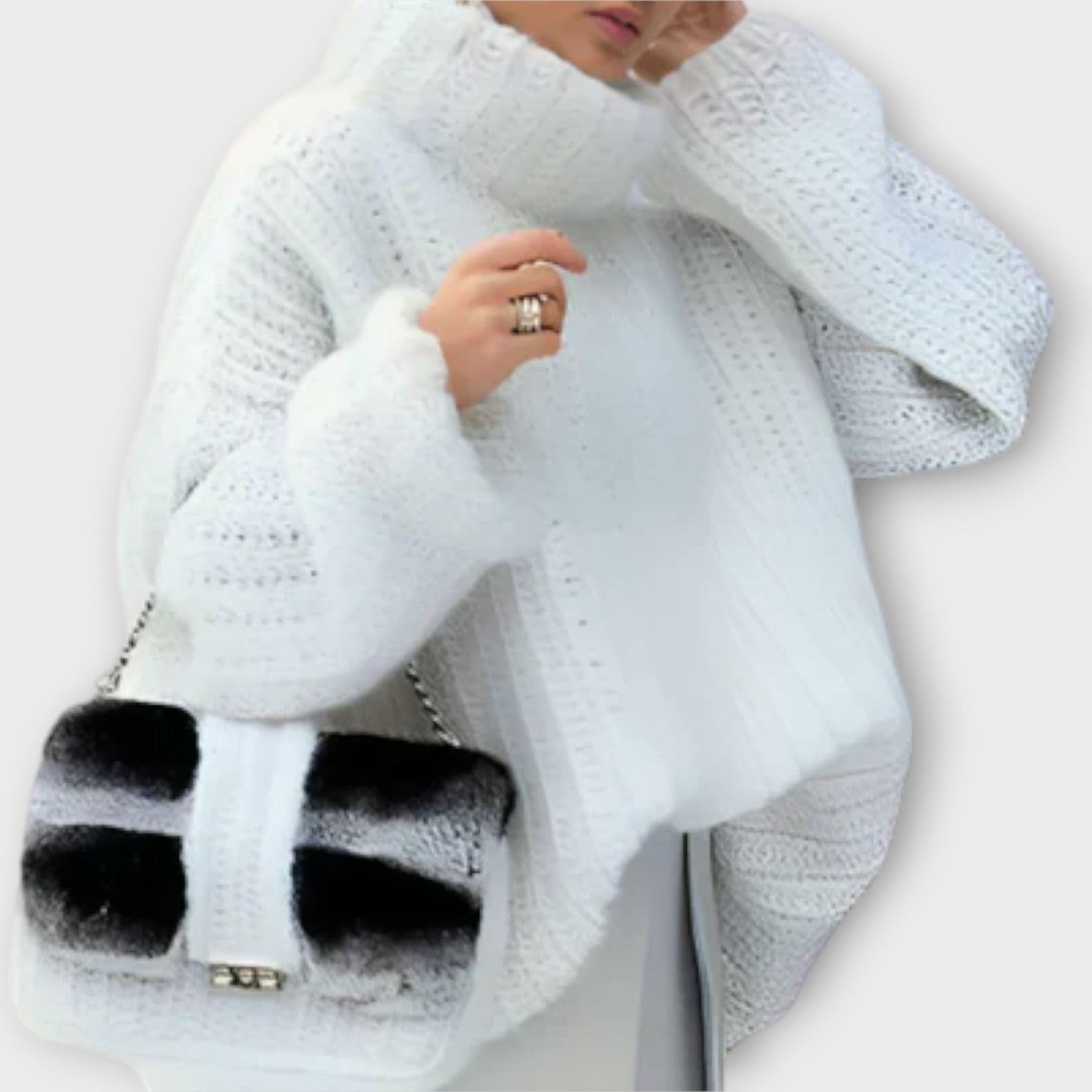 Paulina - Sweater feminino de manga longa e capuz