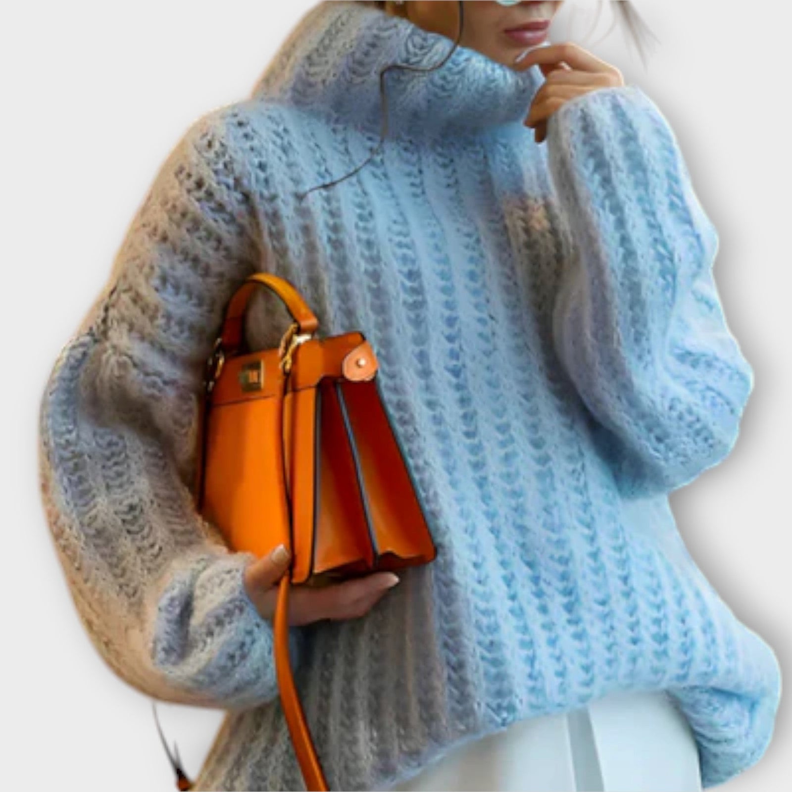 Paulina - Sweater feminino de manga longa e capuz