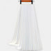 Saia Plissada Longa em Cetim