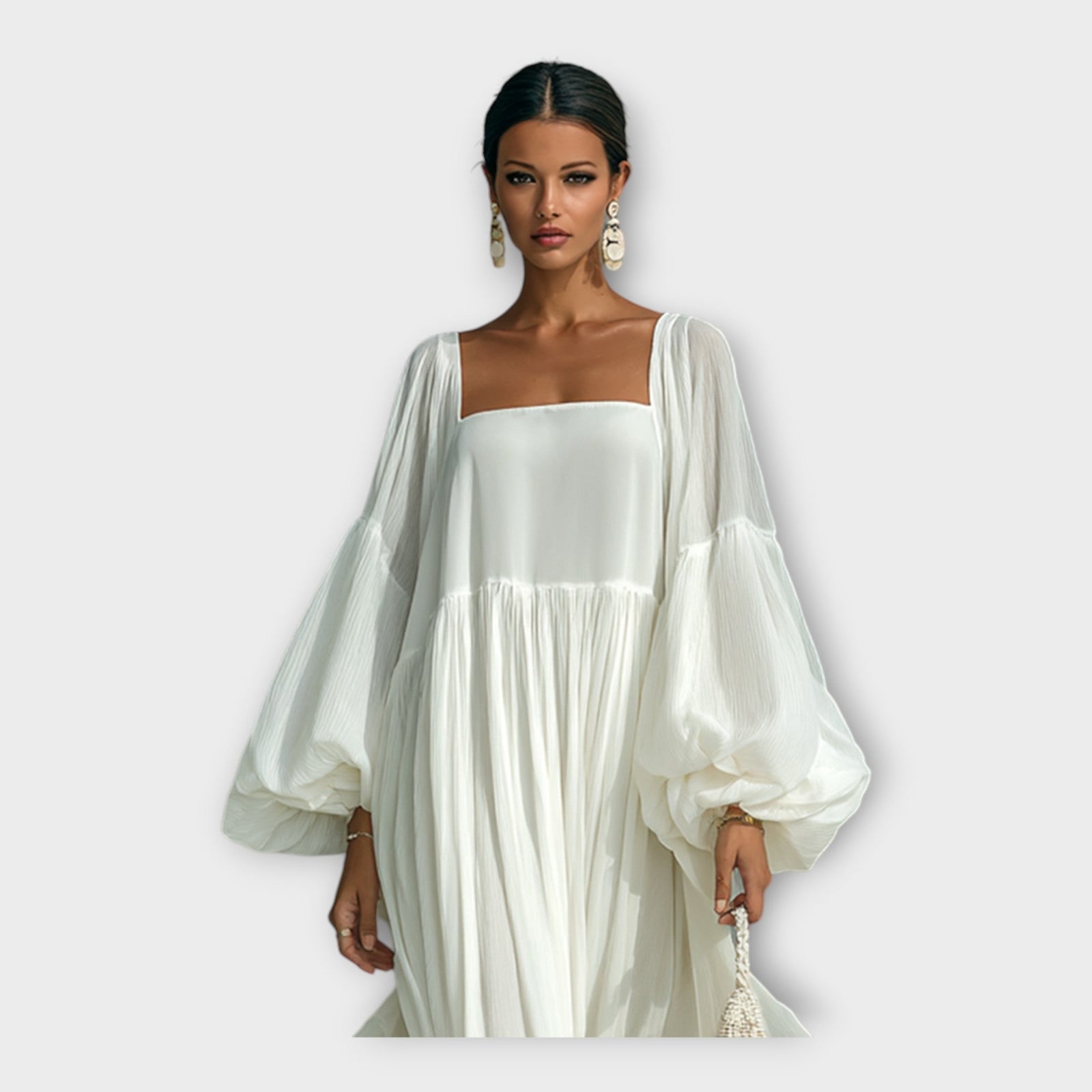 Vestido leve com estética minimalista refinada