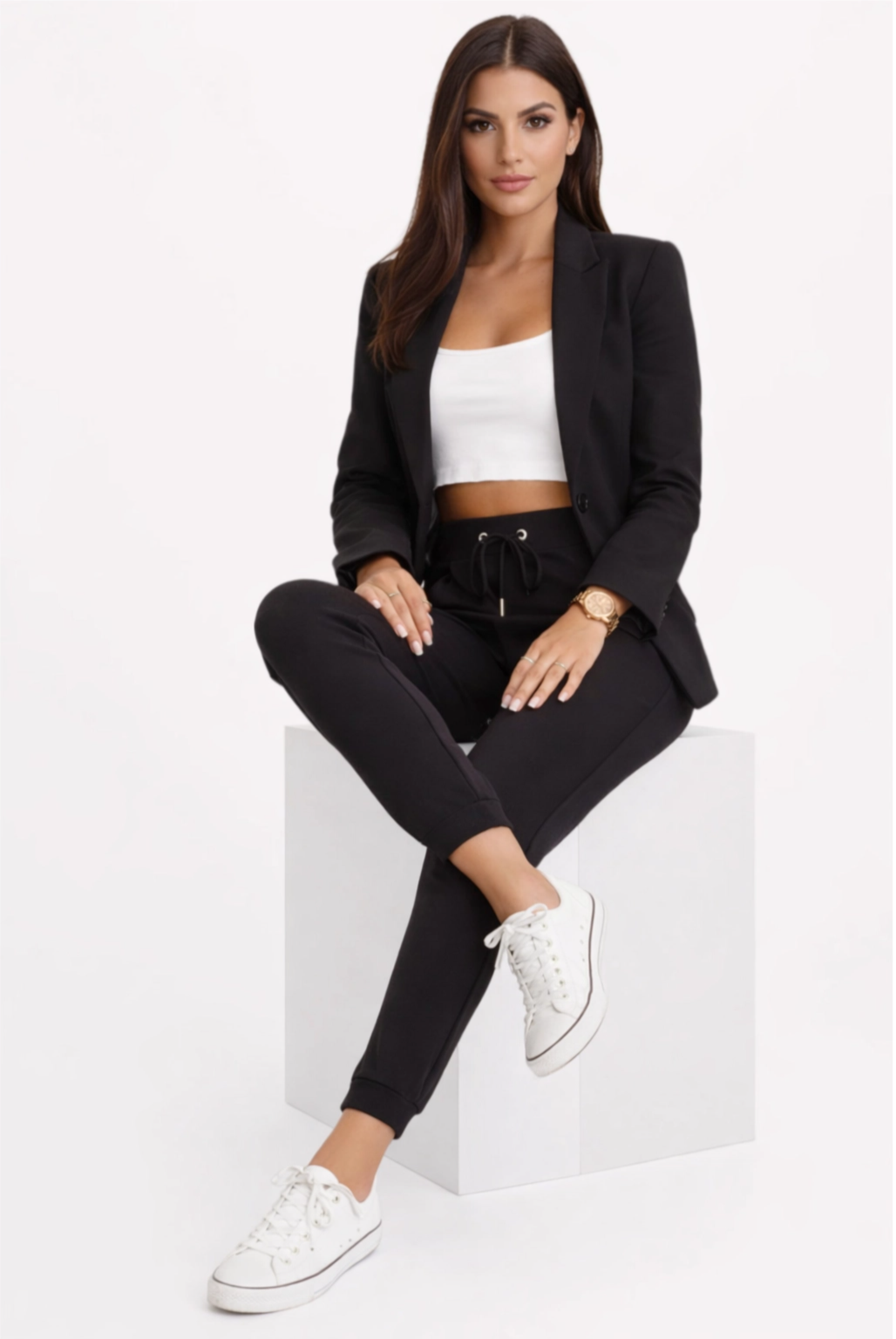 Luísa – Calças Slim com Cintura Ajustável