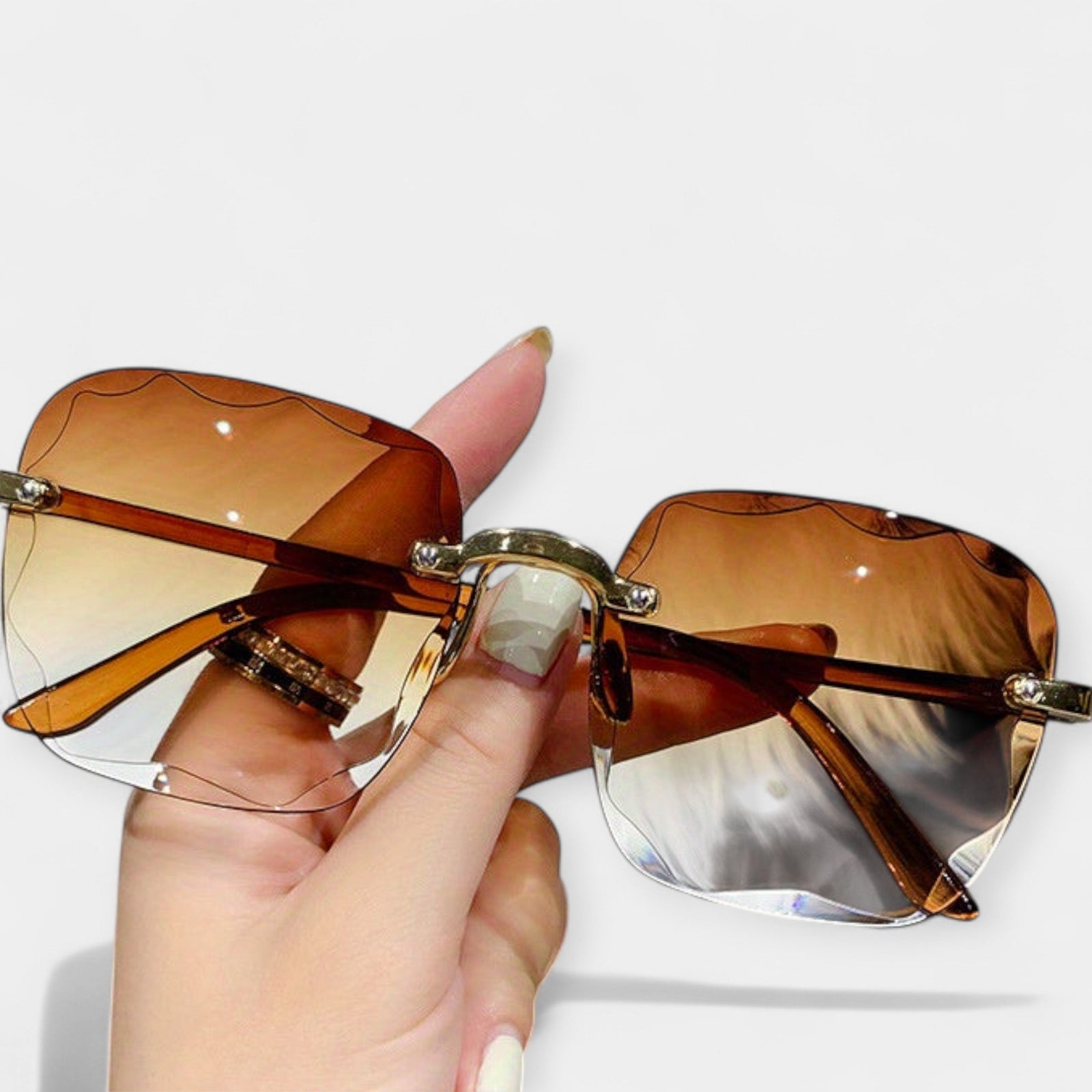 Óculos Clássicos Retro Sem Armação