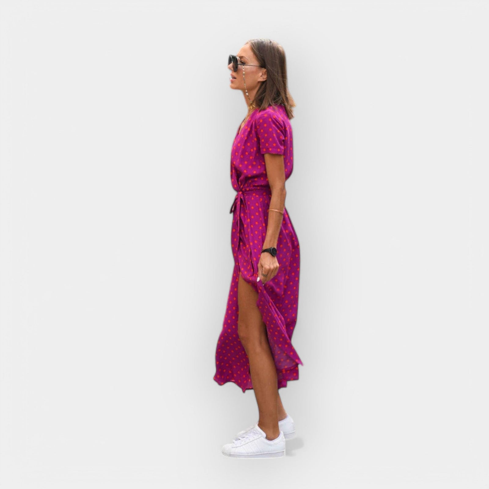 Vestido com Ajuste Confortável e Fixo