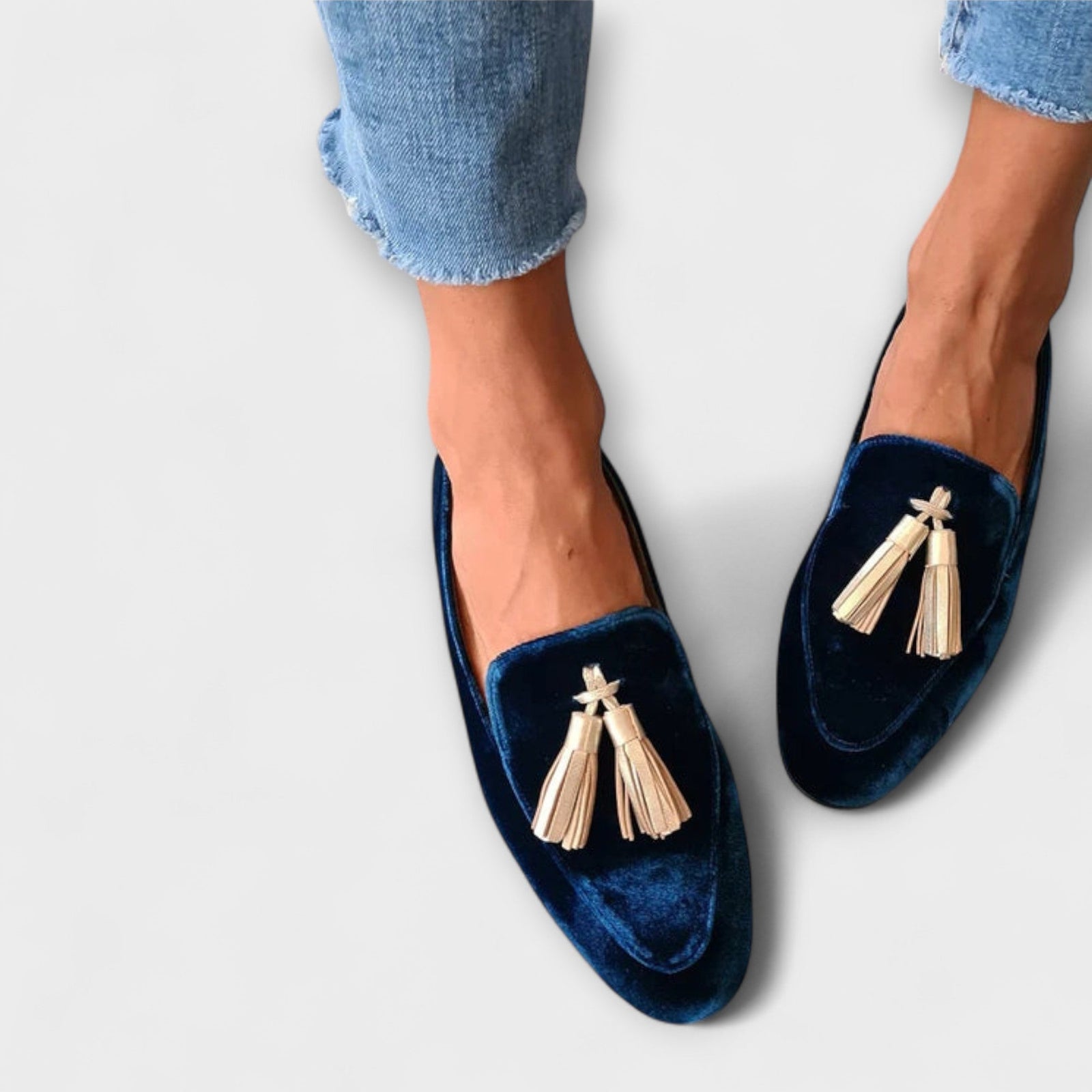 Quinnlyn – Loafers vintage inspirados com Laços