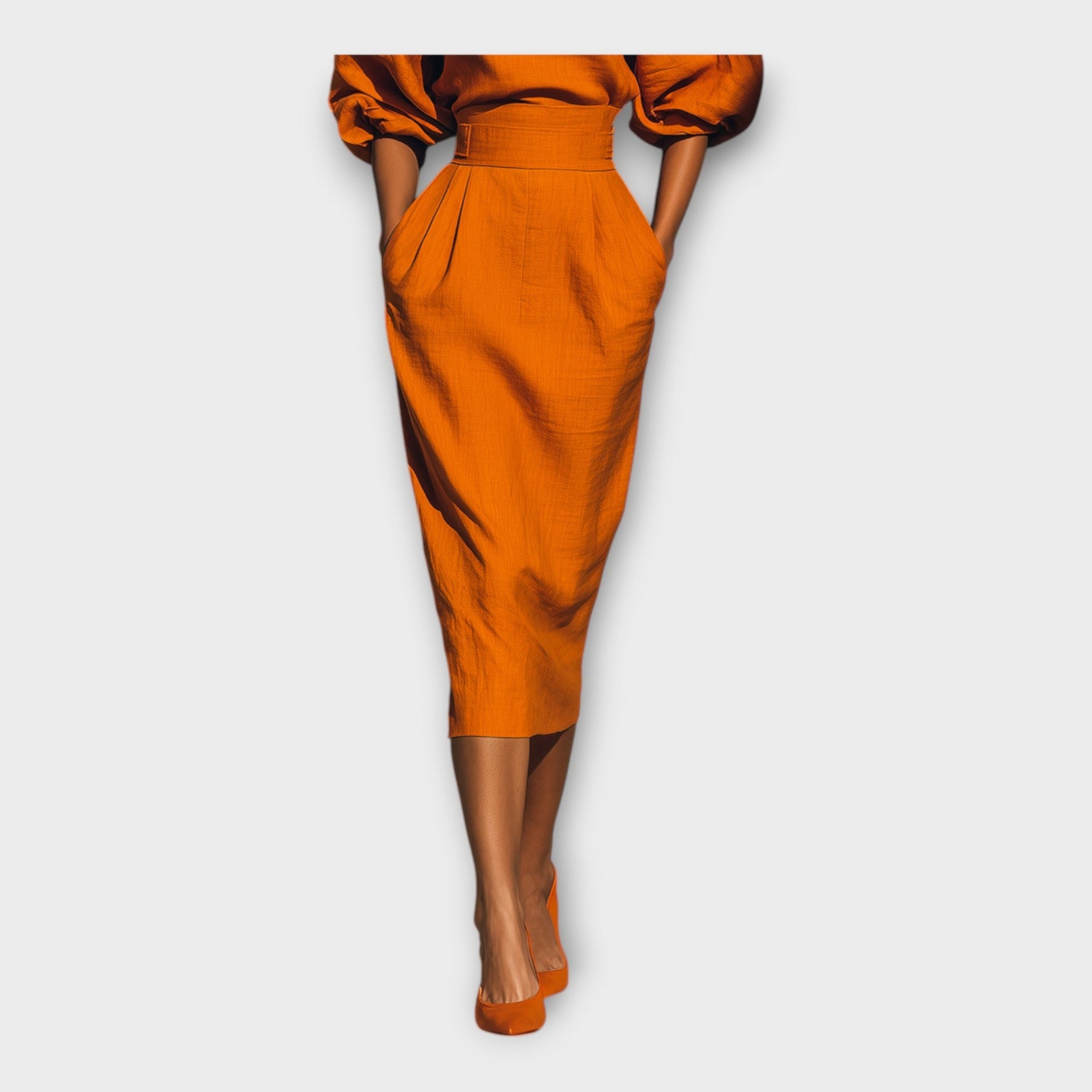 Vestido elegante com design refinado e estética minimal