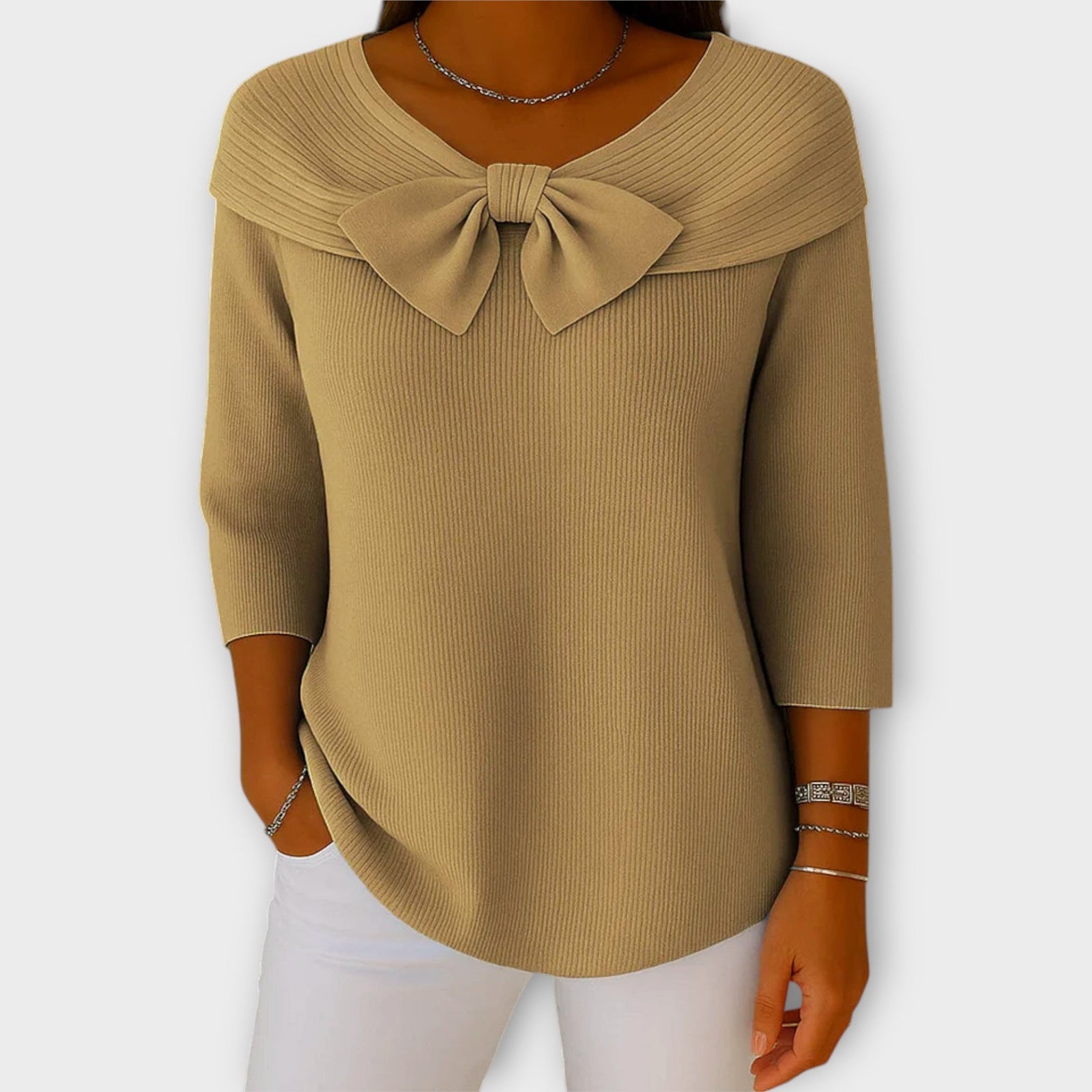 Blusa Elegante com Laço Decorativo