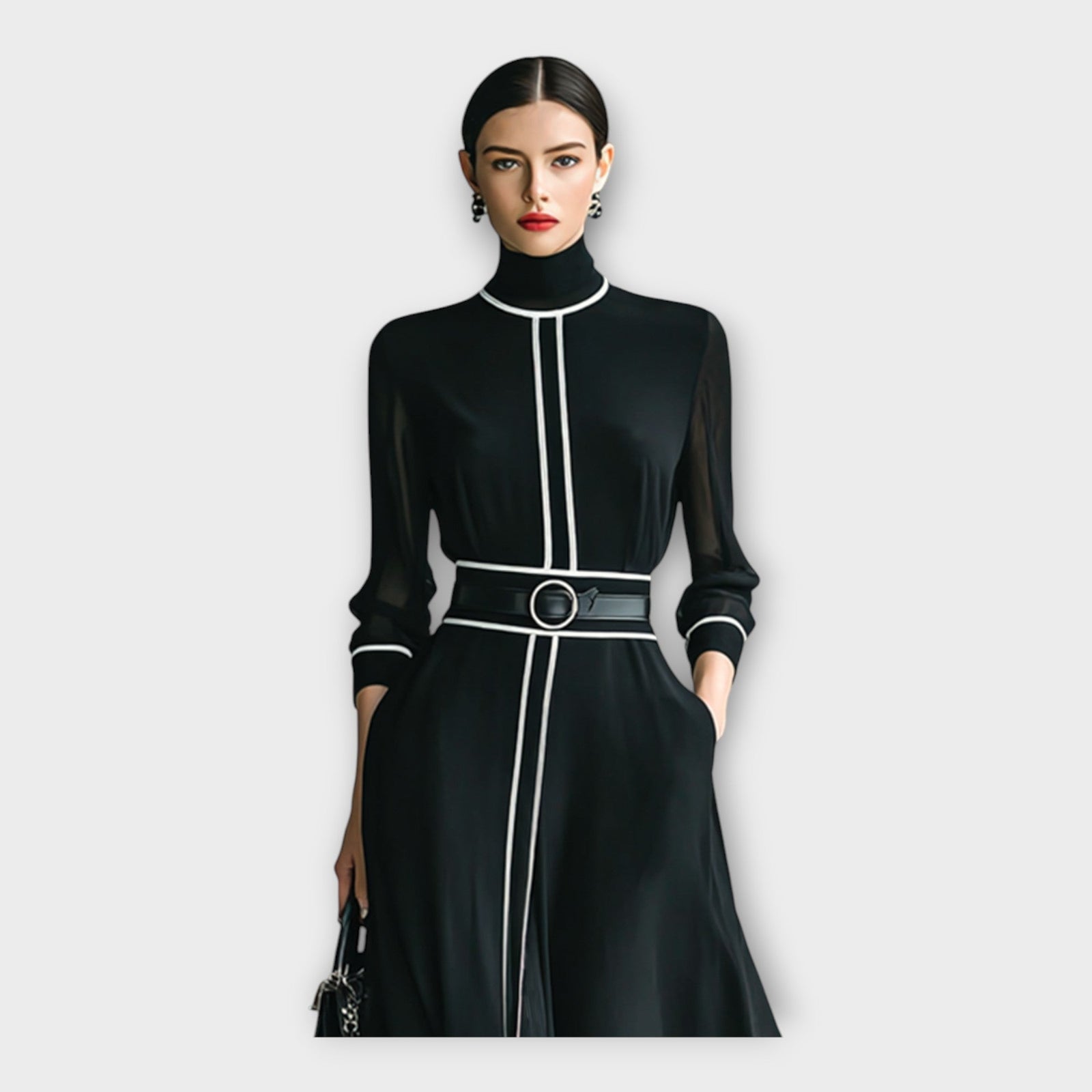 Vestido longo com elegância minimalista