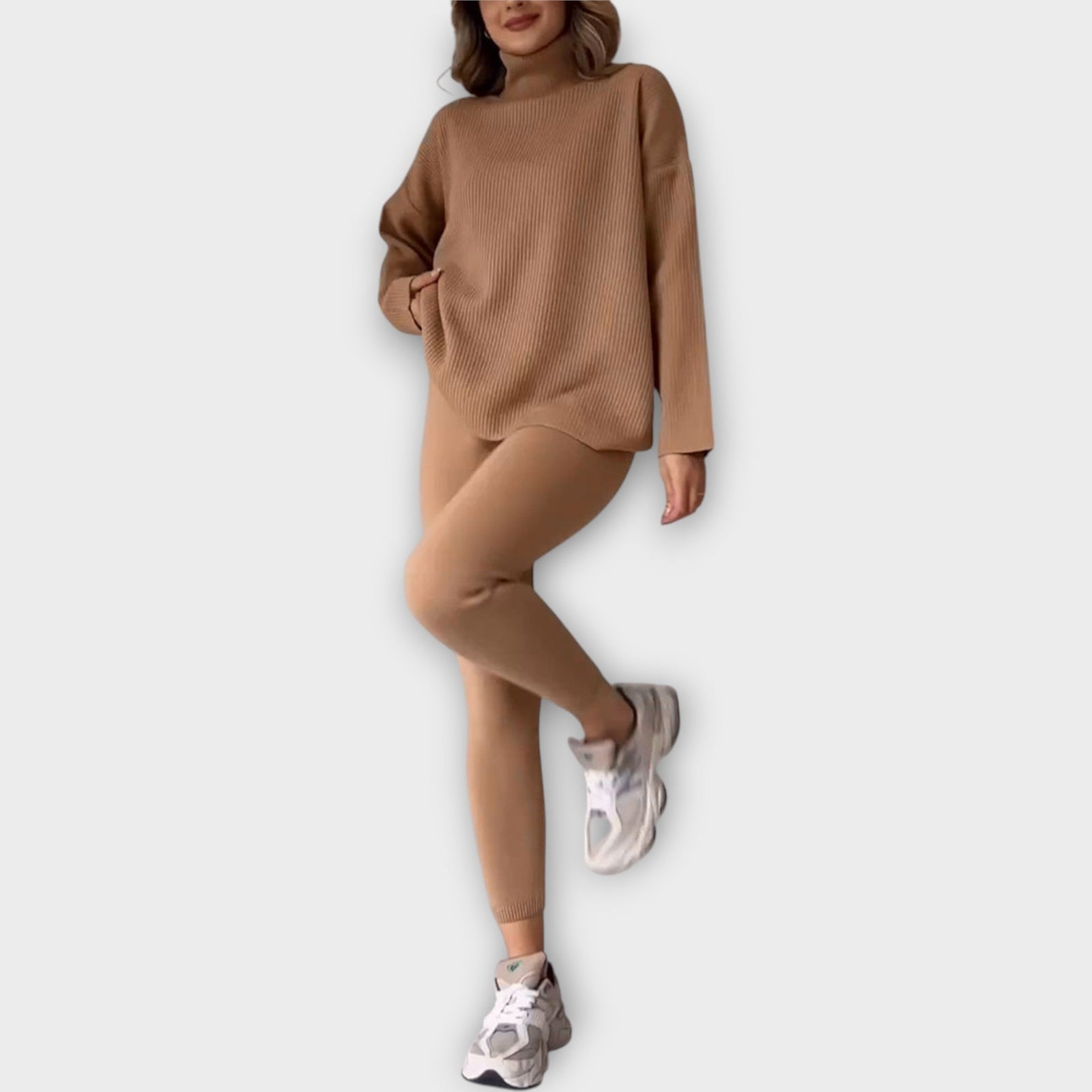 Conjunto Tricotado com Estética Moderna