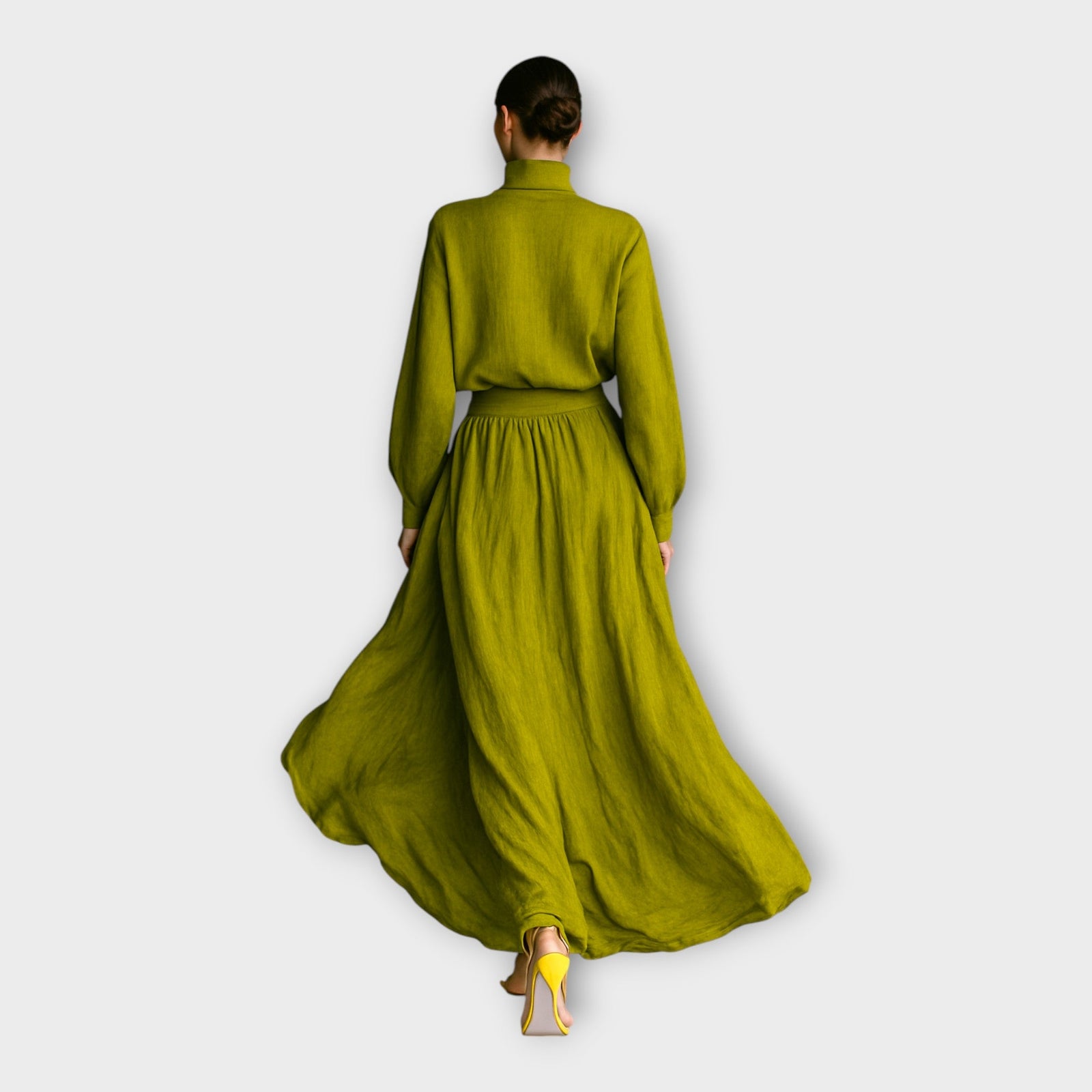 Conjunto de malha com elegância arejada