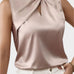 Blusa de Cetim Elegante Sem Mangas