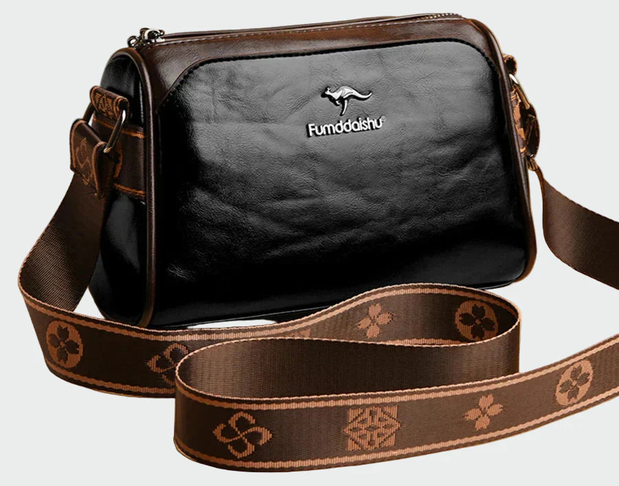 Mala de mão de couro atemporal