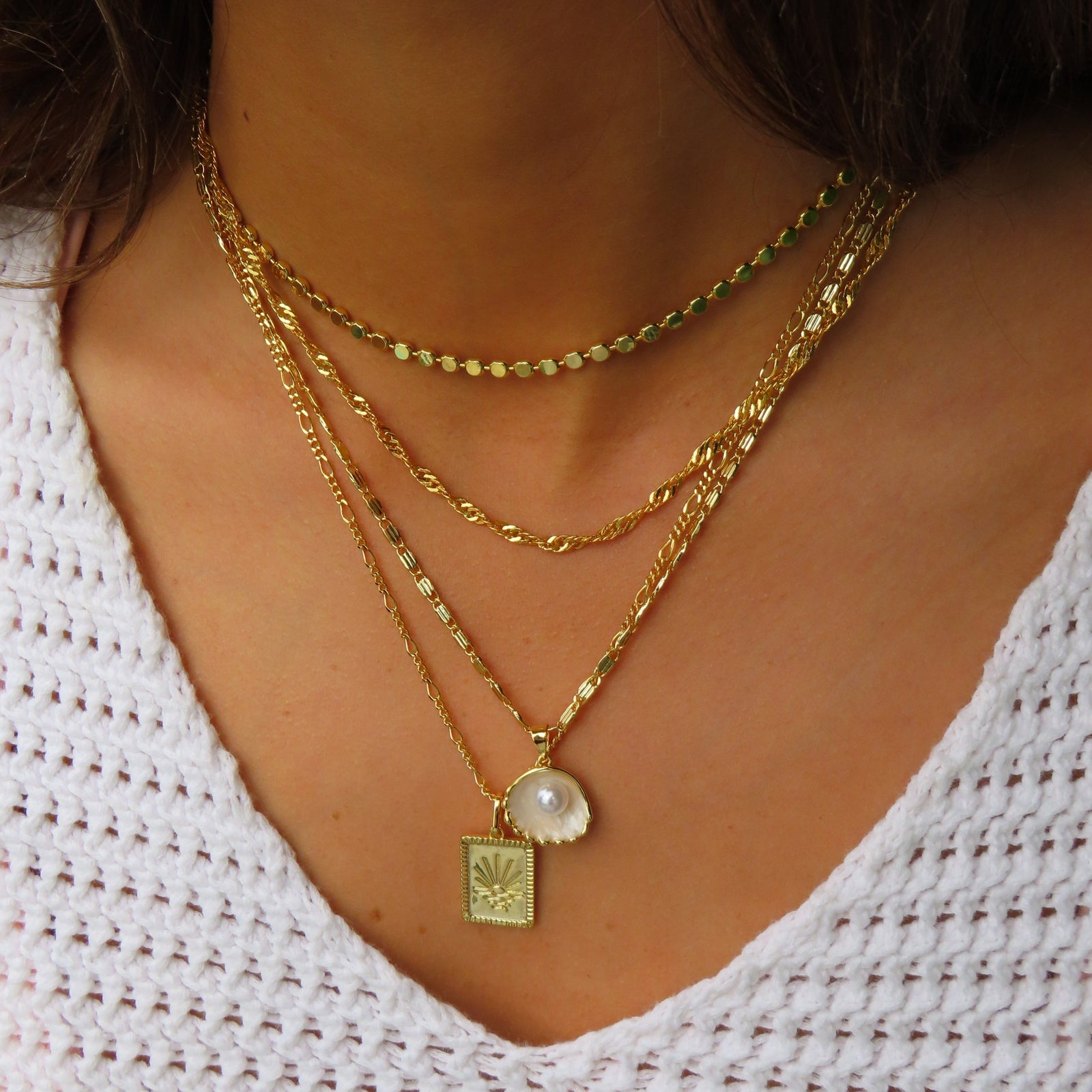 Colar com Design de Concha