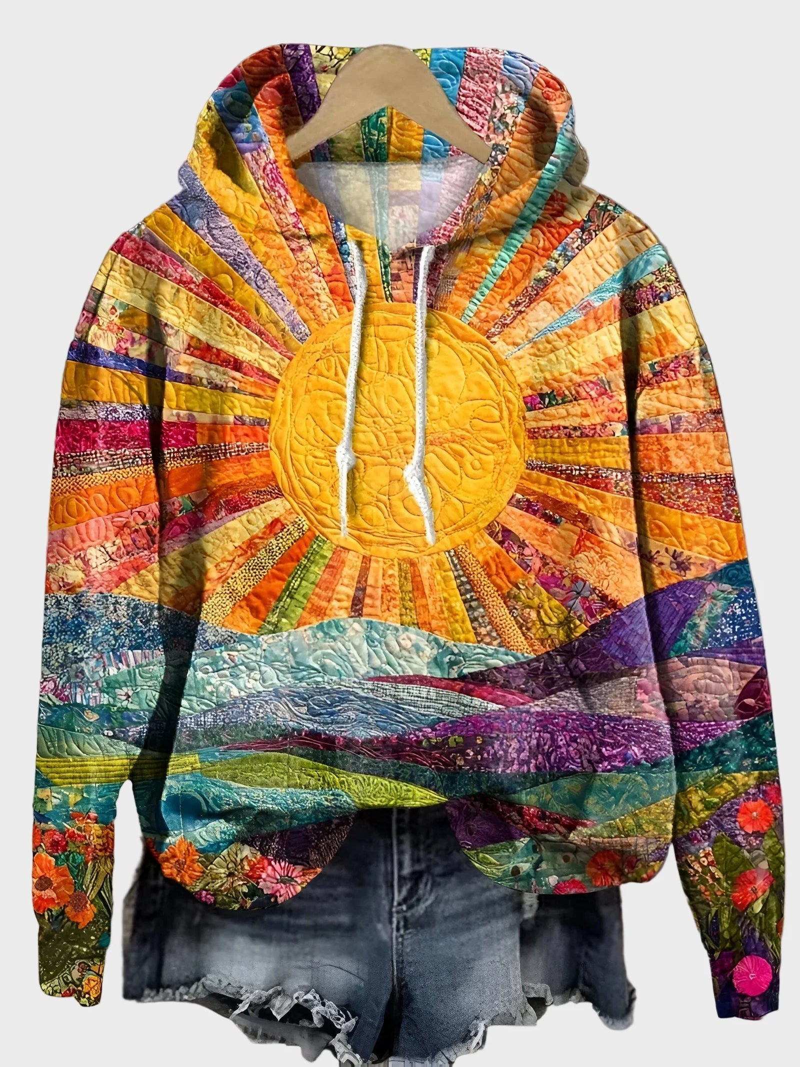 Sweatshirt com Design de Raio de Sol