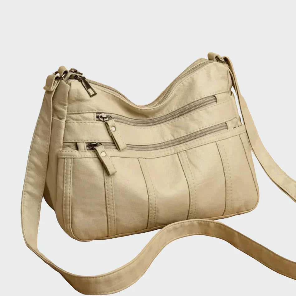 Mala de ombro de couro macio