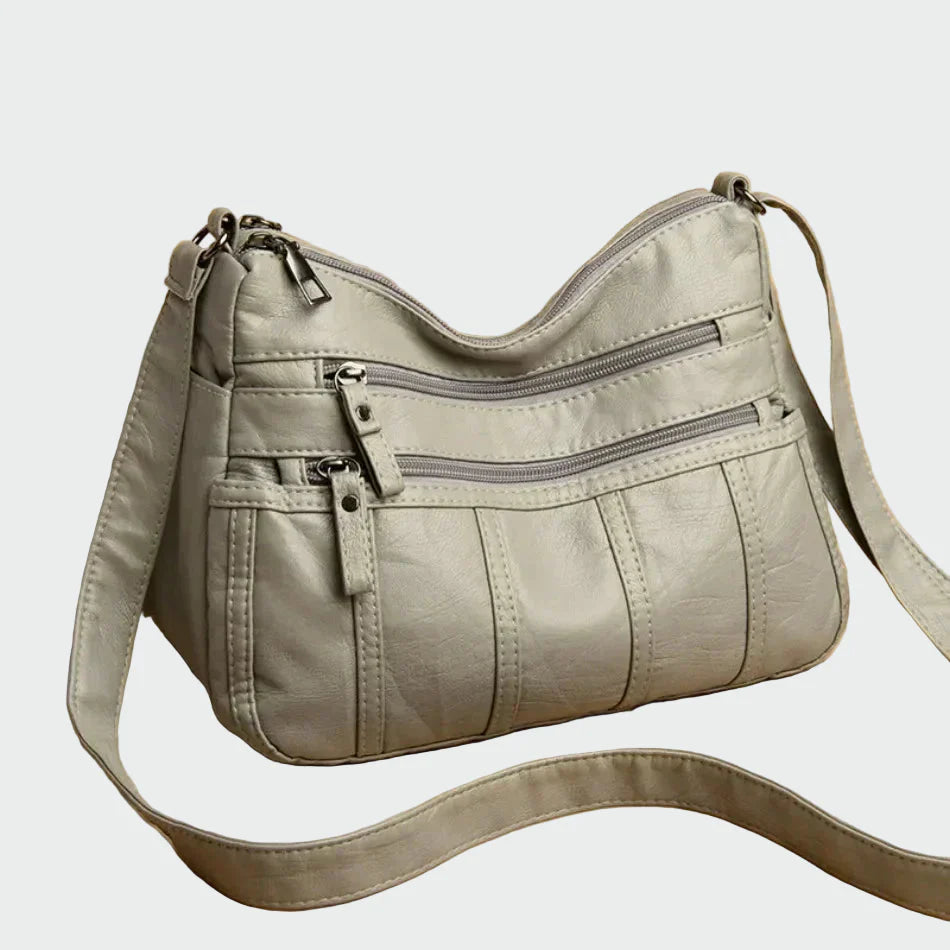 Mala de ombro de couro macio