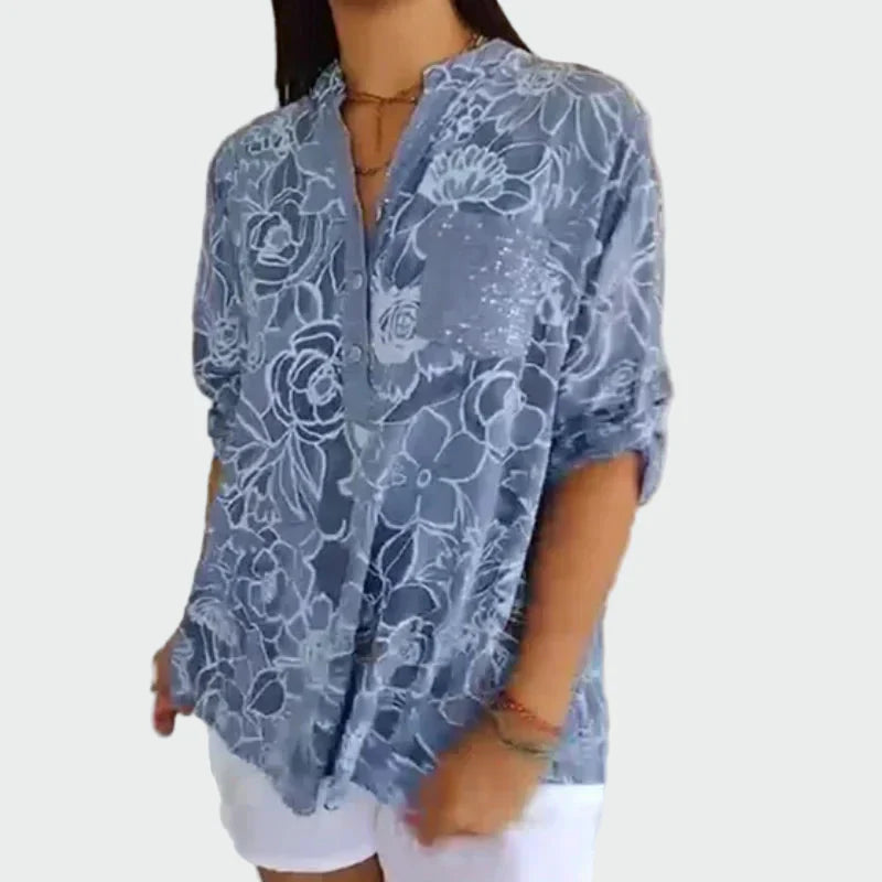 Blusa com padrão floral